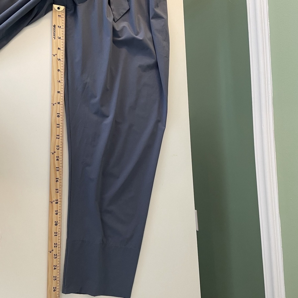 Aday Easy Days Pants Mineral Blue Size M Tie Waist Cropped Stretch Althleisure - Picture 10 of 10